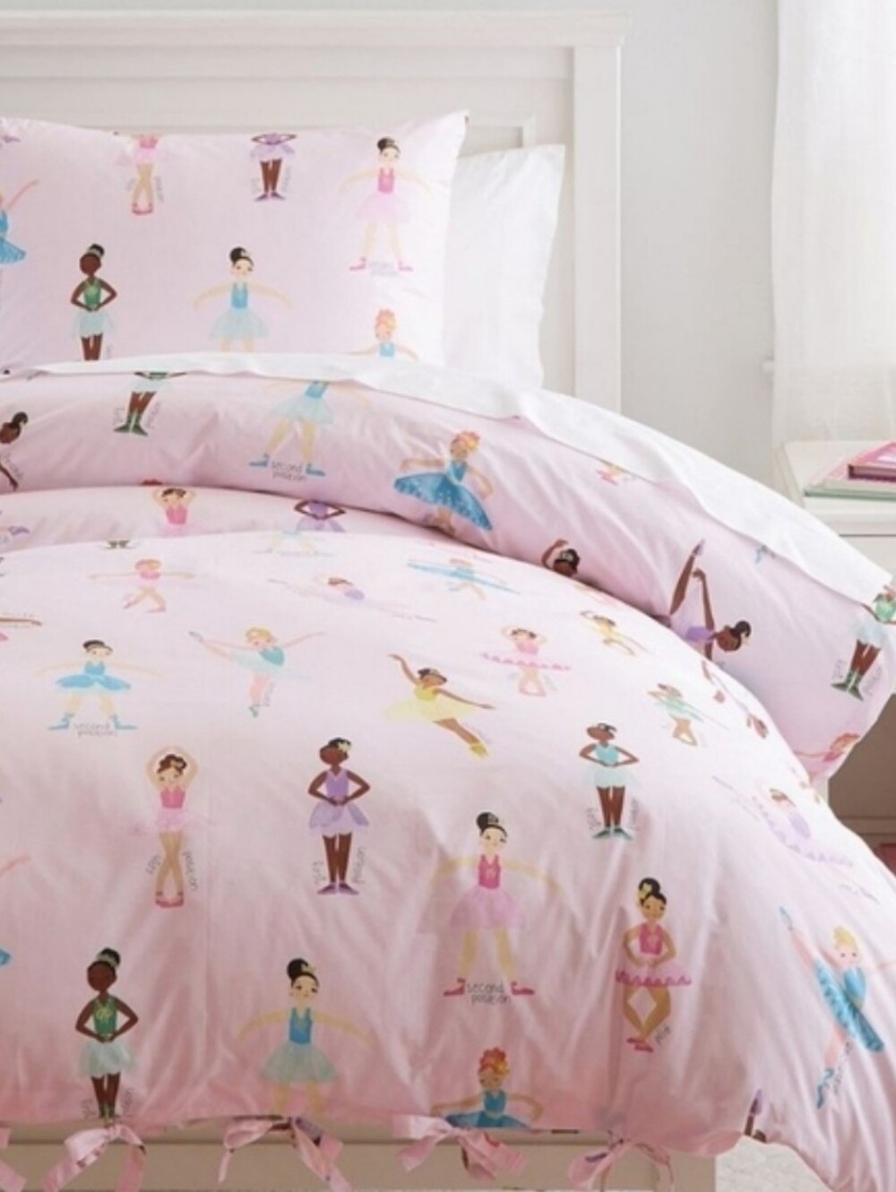 Pottery Barn Kids Pink Ballerina Duvet Cover